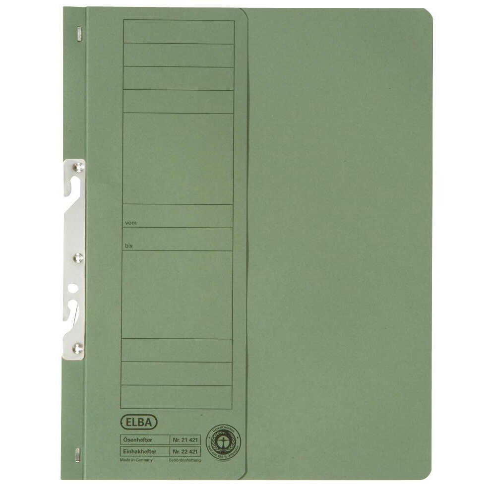 Dosar carton Elba, incopciat 1/2, Verde